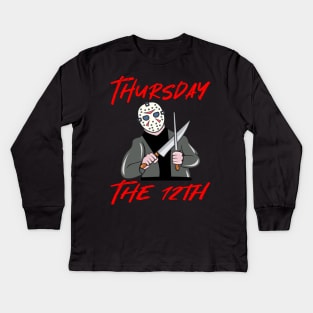 Thursday the 12th Kids Long Sleeve T-Shirt